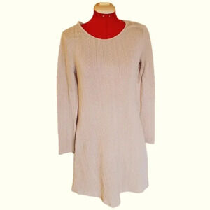 SHEIN, Size S, Coffee Colored Longsleeve Cable Knit Dress